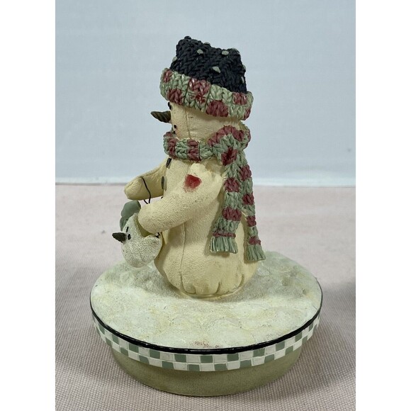 Our American Gift Candle Jar Topper Snowman Bucket  Winter Snow NOS 4206 - Picture 3 of 6